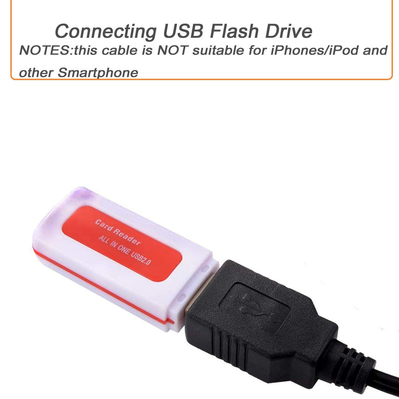 [Australia - AusPower] - MDI/AMI USB Adapter Cable - VW Media in to USB,AMI to USB,MMI to USB, Compatible with Volkswagen Audi Mercedes Media/Music Interface - Not Compatible with Cell Phone & iPod 