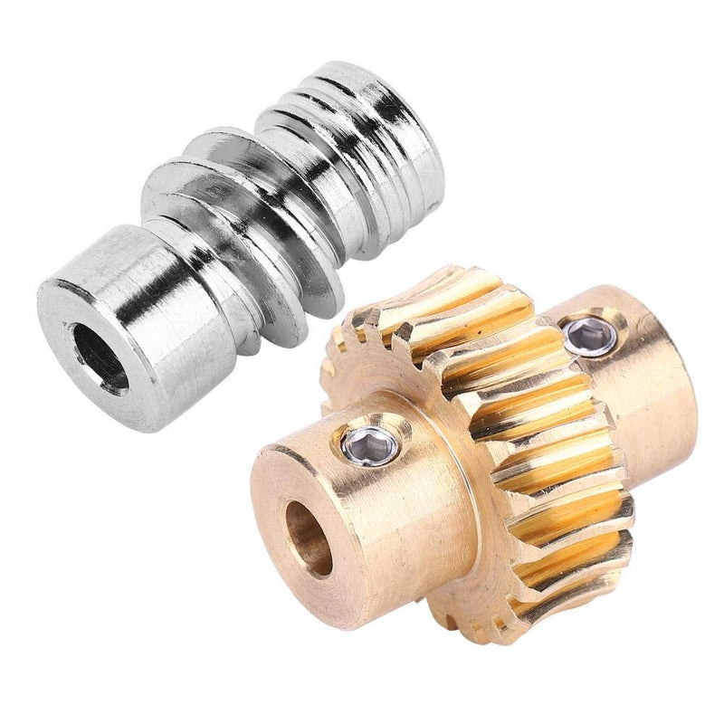 [Australia - AusPower] - Worm Wheel, 10:1 Bronze Worm Gear with Metal Worm Set Worm Gear for Industrial Robot Parts 