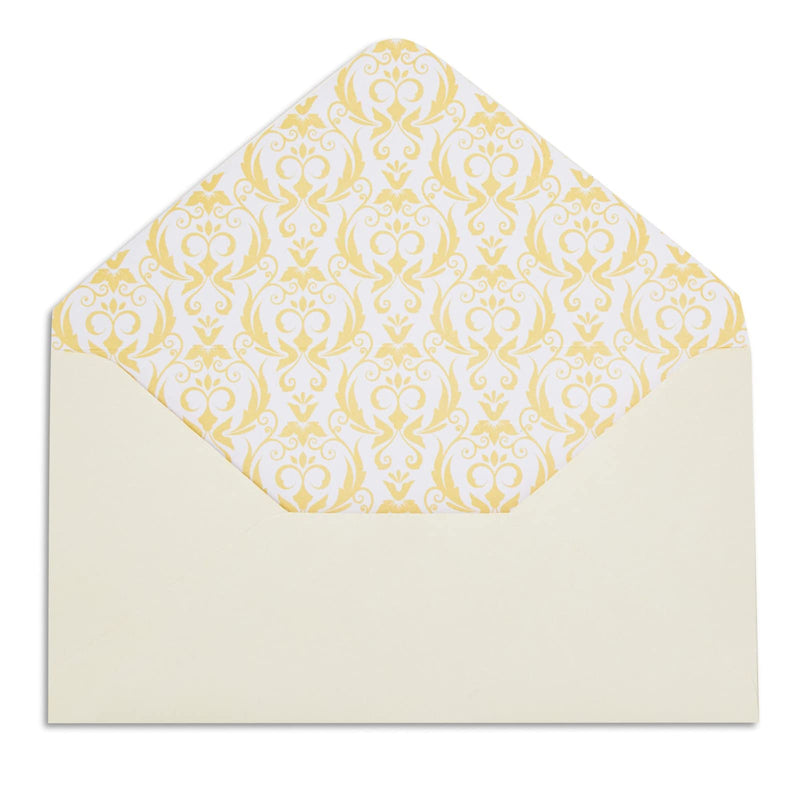 [Australia - AusPower] - 60 Sheets Vintage Stationery Paper and Envelopes Letter Set, Gold Border (7.25 x 10.2 In) 