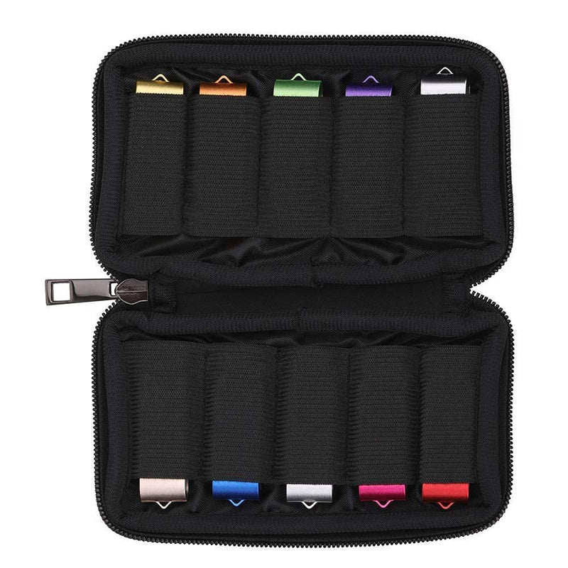 [Australia - AusPower] - USB Flash Drive Case - Vellgo Soft Material Thumb Drive Holder case, USB Drive Holder Organizer, Portable Electronic Accessories Bag for USB Memory Stick with 10 Slots 