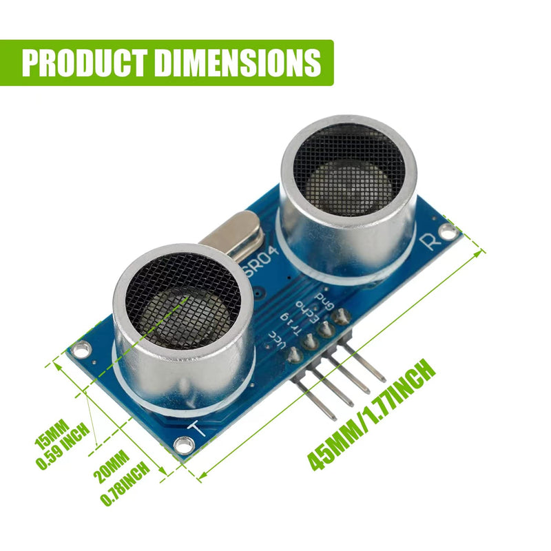 [Australia - AusPower] - EPLZON HC-SR04 Ultrasonic Module Distance Sensor fit for Arduino UNO MEGA Nano Robot XBee ZigBee (Pack of 5 pcs) 