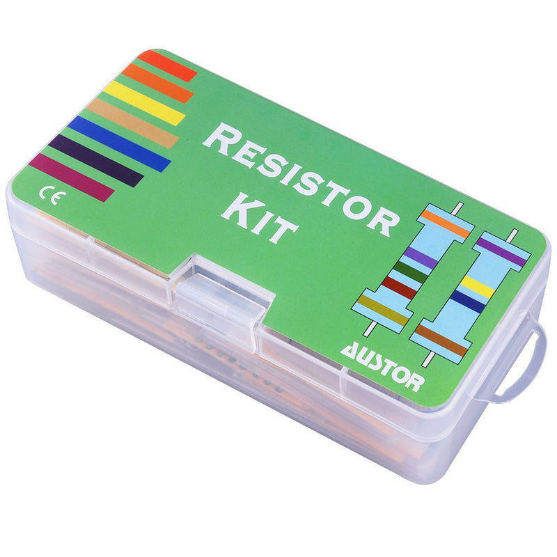 [Australia - AusPower] - AUSTOR 1050 Pieces Resistor Kit 38 Values 1% Resistors 0 Ohm-1M Ohm 1/4W Metal Film Resistors Assortment for DIY Projects and Experiments 