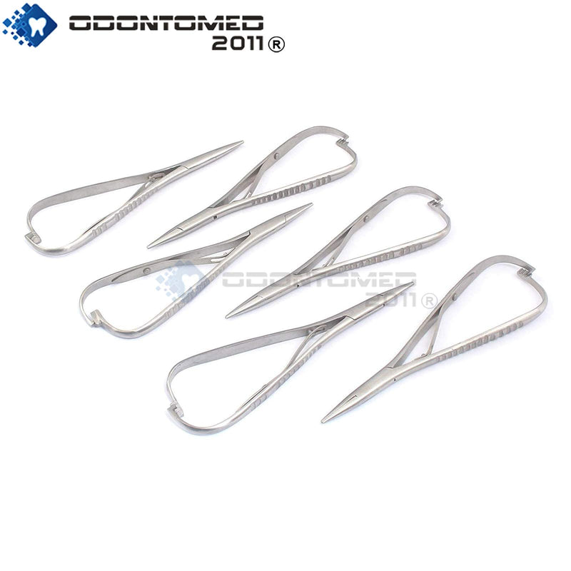 [Australia - AusPower] - OdontoMed2011 Mathieu Ligature Elastic Placing Pliers 5.5" Orthodontic Dental Instruments, 6 Pcs 