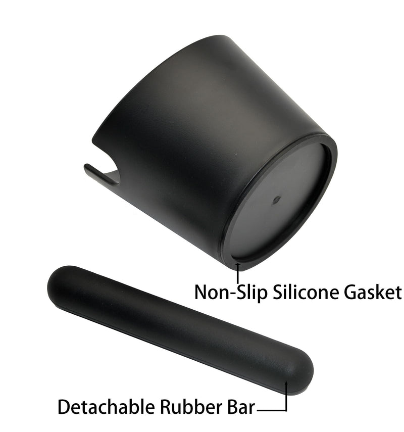 [Australia - AusPower] - IAOSEN 5 inch Knock Box Espresso Knock Box Silicone coffee Tamper Mat Espresso Machine Accessories Set of 2 with a longer detachable Knocking rod for Home Office Barista Tools for Bar Shop 