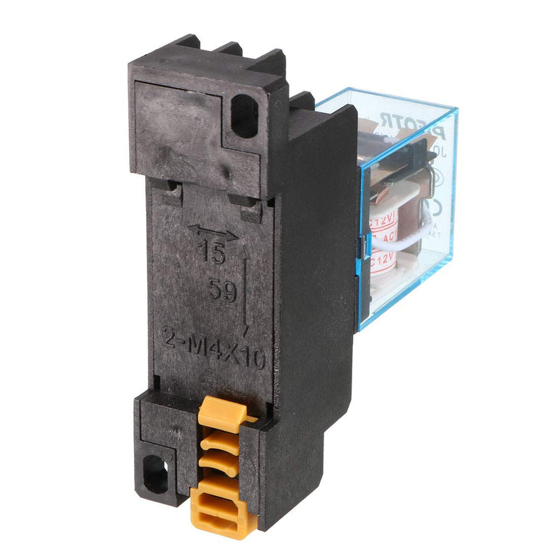 [Australia - AusPower] - uxcell a13060500ux0313 AC 12V Coil 8 Pin 8 Pin 10A LY2J DIN Rail Electromagnetic Power Relay with Base, Black 