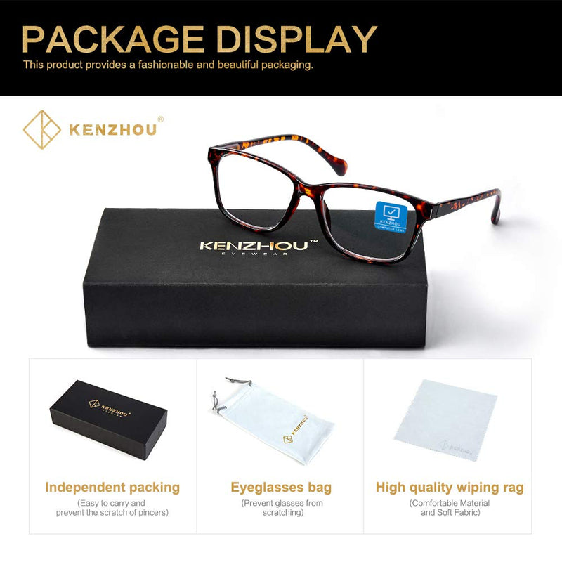 [Australia - AusPower] - K KENZHOU Blue Light Blocking Glasses/Computer/Gaming/TV/Phones Glasses with Spring Hinges, Anti Eyestrain & UV Glare, Ease Dry Eye, Headache, Blurry Vision, for Men & Women (2 Pack) Twilight and Blue 