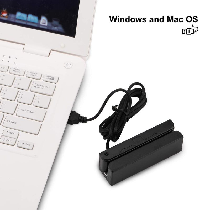 [Australia - AusPower] - MSR90 USB Swipe Magnetic Credit Card Reader 3 Tracks Mini Smart Card Reader MSR605 MSR606 Deftun 