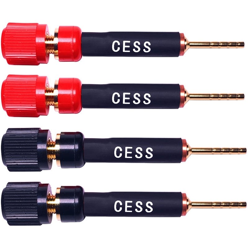 [Australia - AusPower] - CESS-129 Pin Banana Plug to Female Banana Jack and Binding Post Wire Connect Terminal for Speaker/Amplifier, 4 Pack 