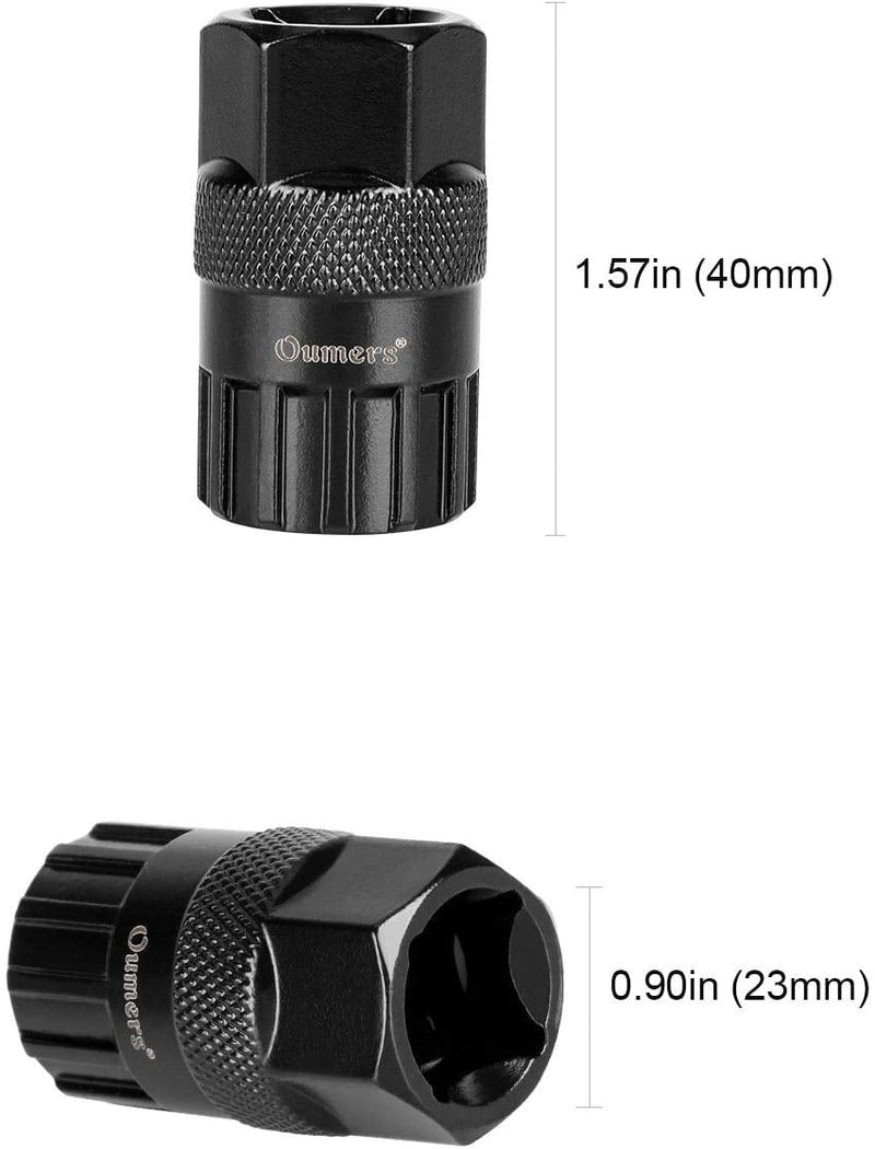 [Australia - AusPower] - Oumers Bike Cassette Removal Tool with Chain Whip and Auxiliary Wrench Bicycle Sprocket Removal Tools, Bicycle Cassette Lock Ring Removal Freewheel Remover Wrench Sprocket Remover 