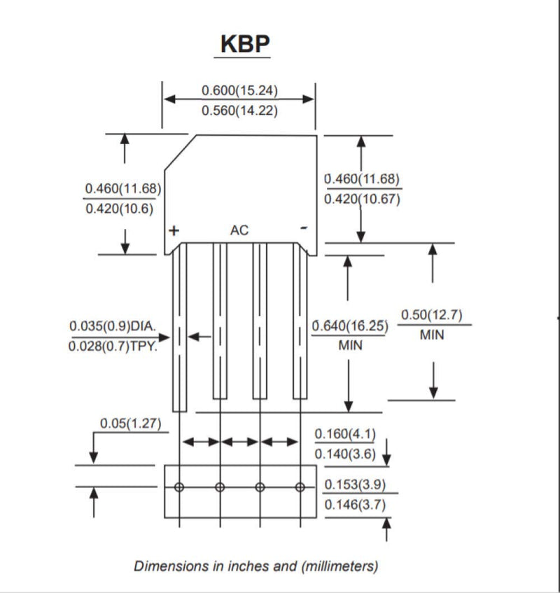 [Australia - AusPower] - Bridgold 20pcs KBP310 Bridge Rectifier Diode Single Phase, 1000 V/3A,Full Wave 3 Amp 1000Volt Electronic Silicon Diodes,4Pins 