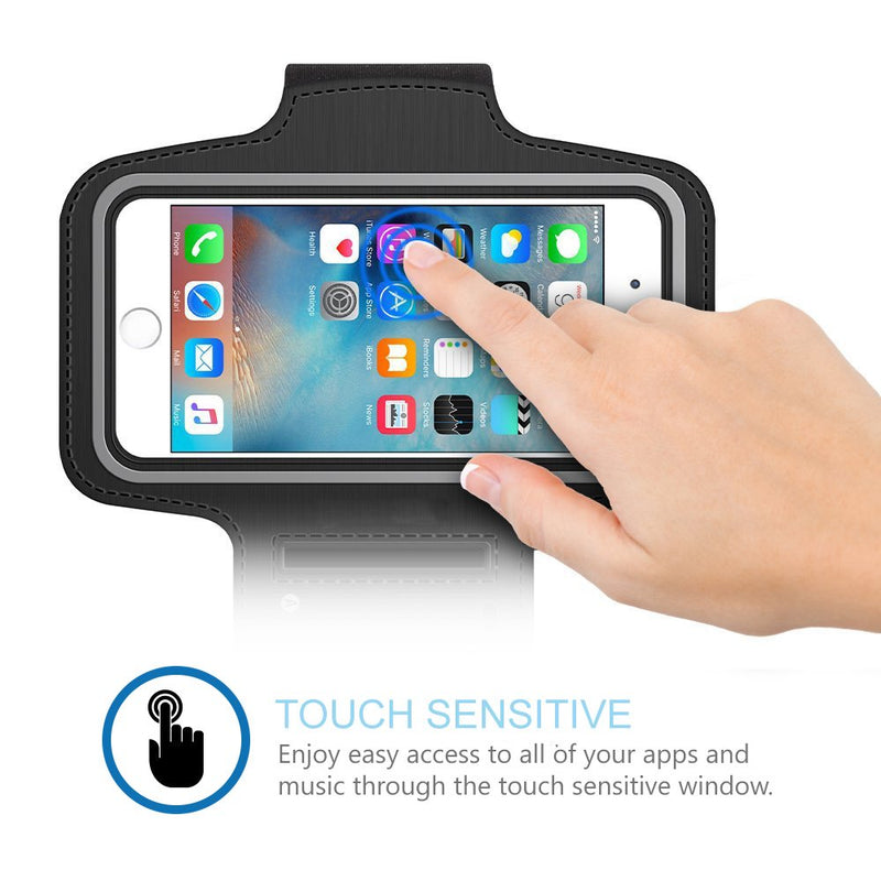 [Australia - AusPower] - MMOBIEL Sportband Compatible with iPhone 12 Pro/ 12 Pro Max/ 11 Pro/ 11 Pro Max/ XR/ XS Max - 6.8 inch (Black) Neoprene Stretchable Reflective Arm Slots 