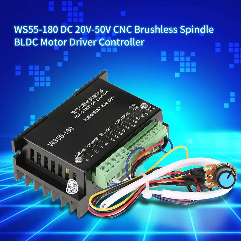 [Australia - AusPower] - Brushless Motor Driver Controller, WS55-180 DC 20V-50V Spindle BLDC DLDC Motor Driver Controller 