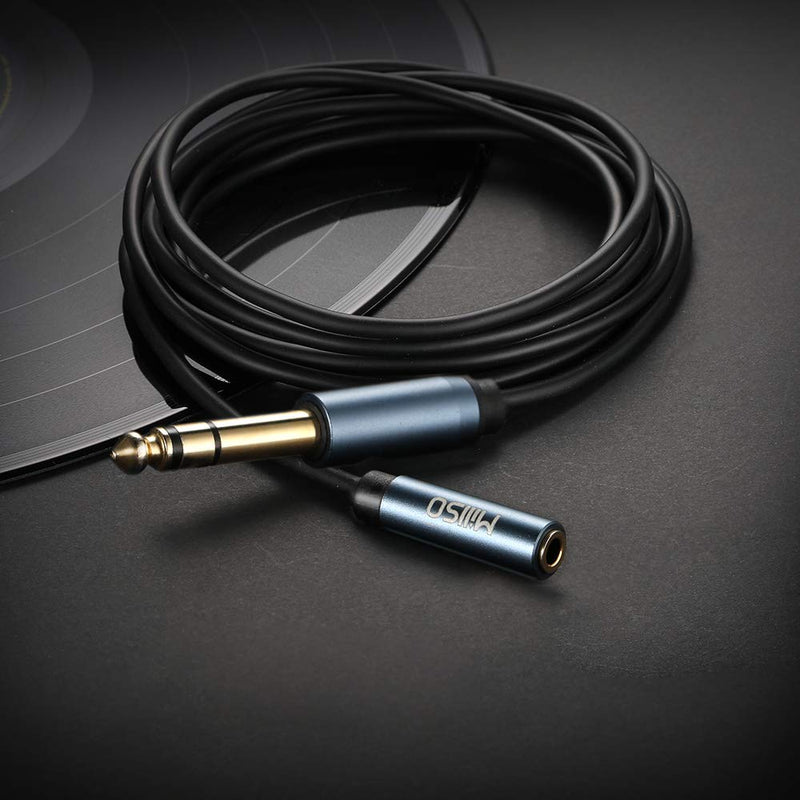 [Australia - AusPower] - MillSO 1/4 to 3.5mm Headphone Adapter, 6.6 Feet TRS 6.35mm 1/4 Male to 3.5mm 1/8 Female Stereo Jack Audio Adapter for Amplifiers, Guitar Amp, Keyboard Piano, Home Theater, Headphones 6.6 FT/2M 