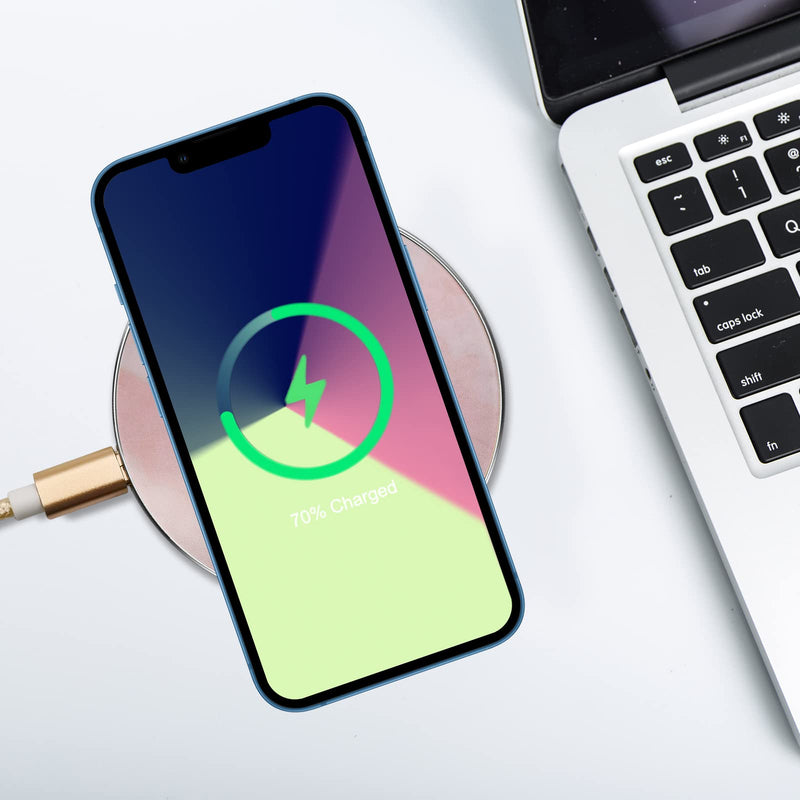 [Australia - AusPower] - Omio Marble Wireless Fast Charging Pad Qi Wireless Charging Base Marble Wireless Charger for iPhone 13/13Pro/13 Pro Max/12/12 Pro Max/11/XR/X/8 Plus/Galaxy Note 20/S20/S10/S10e/S10+/S9 More Qi Devices Pink 