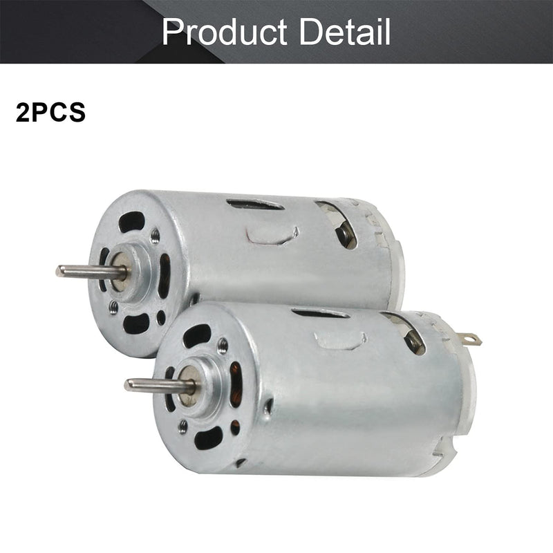 [Australia - AusPower] - Fielect 2Pcs DC 24V 13200RPM Mini Motor Mini Electric Motor Micro Speed Reduction for RC Car Robot Model DIY Engine Toy 2 