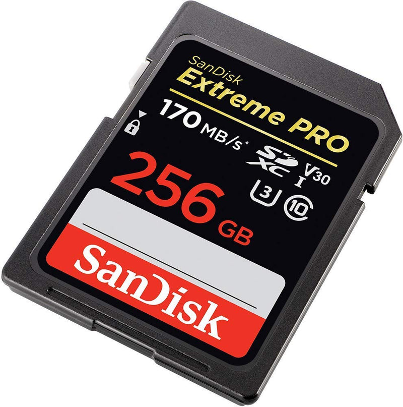 [Australia - AusPower] - SanDisk Extreme Pro 256GB SD Card for Nikon Camera Works with Nikon Z50, Z5 Mirroless, D780 Digital DSLR (SDSDXXY-256G-GN4IN) Bundle with (1) Everything But Stromboli Micro & SDXC Memory Card Reader 