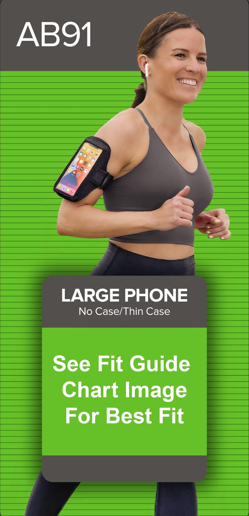 [Australia - AusPower] - Tune Belt AB91 Cell Phone Armband Holder Case for iPhone 13/13 Pro, 12/12 Pro, 11, 11 Pro Max, XS Max, XR, Galaxy S20/S21 Plus & More for Running & Working Out (Black) Silver 