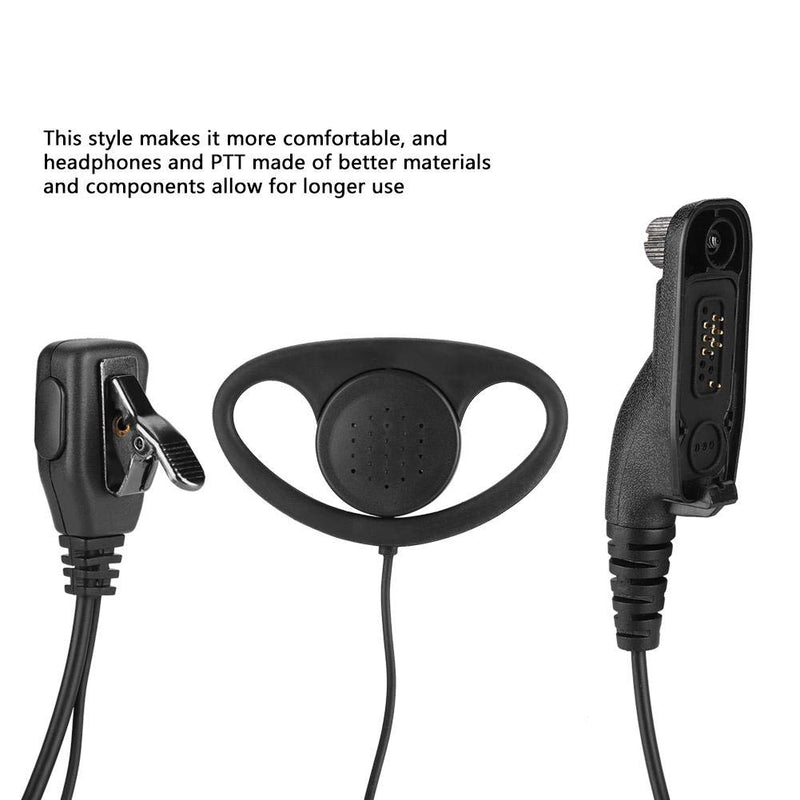 [Australia - AusPower] - D Shapee Ear Hanger Walkie Talkie Earpiece Radio Headset with PPT MIC for MotorolaXpr-6300/6350/6550/6580/7550/P8200 8268D 