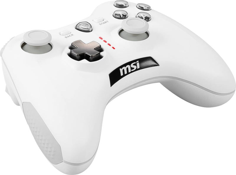 [Australia - AusPower] - MSI Force GC30V2 White Wireless Gaming Controller, Dual Vibration Motors, Dual Connection Modes, Interchangable D-Pads, Compatible with PC & Android Force GC30 V2 WHITE 