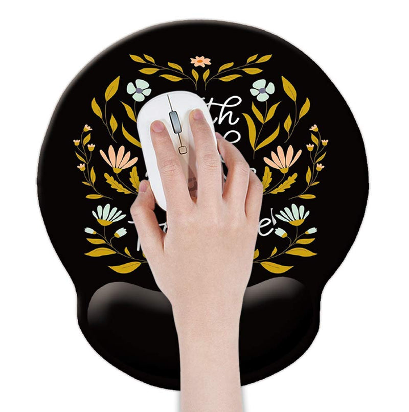 [Australia - AusPower] - Motivational and Inspirational Quote Wrist Protection Mouse Pad , with God All Things are Possible Bible Verse Scripture Quotes Religions Art 