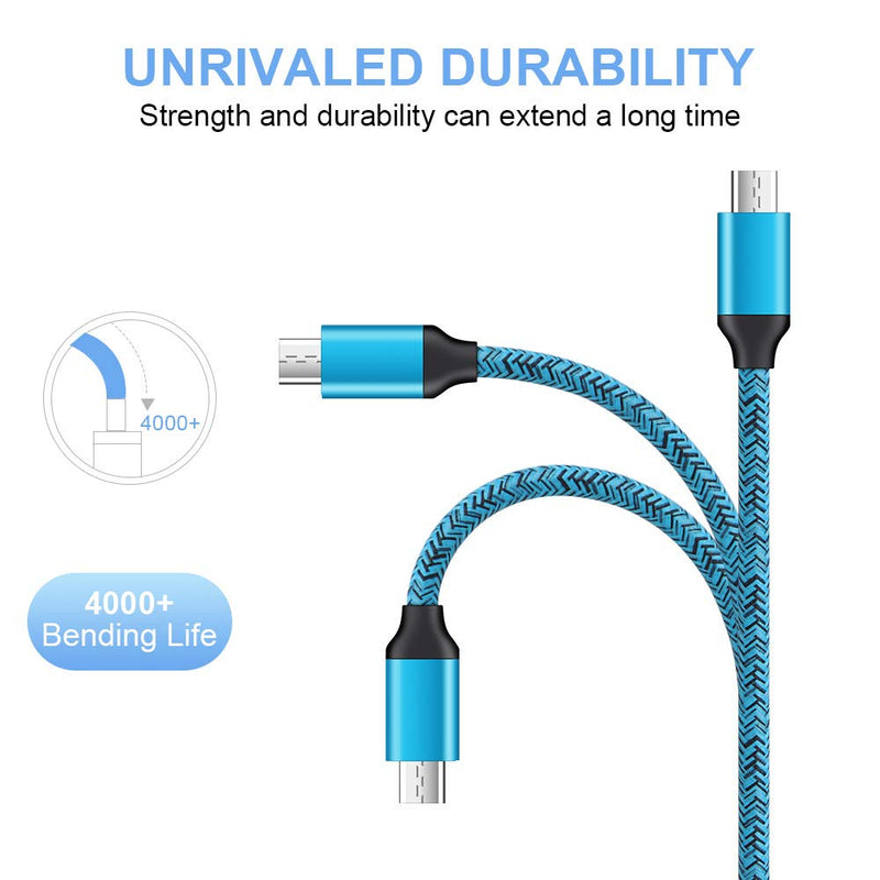 [Australia - AusPower] - Single Port Wall Charger with USB Cord for Android Phone Compatible for Samsung Galaxy S7/S6 Edge /A10/J7 Prime / J7 v /J7 Sky Pro, Moto E6/E5 Plus/E5 Play/G5S Plus/E4/X/G, LG K10/K20/K30/V10/G3/G2/Q6 Blue 