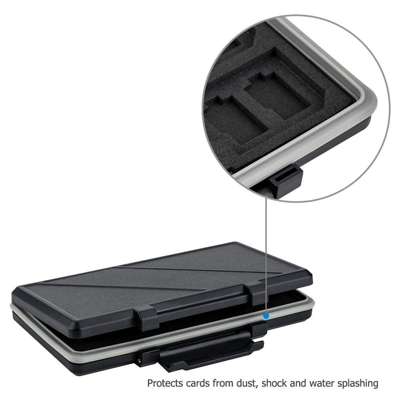 [Australia - AusPower] - Kiorafoto 36 Slots Memory Card Case Holder Water-Resistant Keeper Wallet for 12 SD SDHC SDXC + 24 TF MSD MicroSD MicroSDHC MicroSDXC Memory Cards Storage Organizer For 12 SD + 24 TF / MSD 