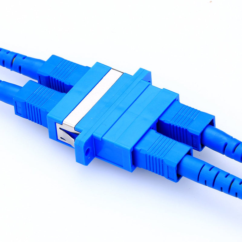 [Australia - AusPower] - 20pcs Fiber Optic Adapter Connector Duplex SC-SC Single Mode Cable, Plastic SC Flange Coupler 