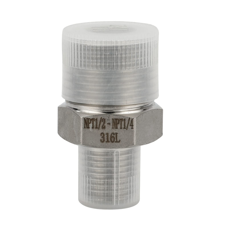 [Australia - AusPower] - Metalwork Stainless Steel 316 Forged Pipe Fitting Reducing Hex Nipple 1/2" NPT Male x 3/8" NPT Male 2000psi (1 Pc) 1/2" Mnpt x 3/8" Mnpt Reducing Nipple 