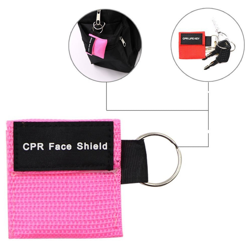 [Australia - AusPower] - 20pcs CPR Face Shield Mask Keychain Ring Emergency Kit CPR Face Shields for First Aid or CPR Training (Blue-20) Blue-20 
