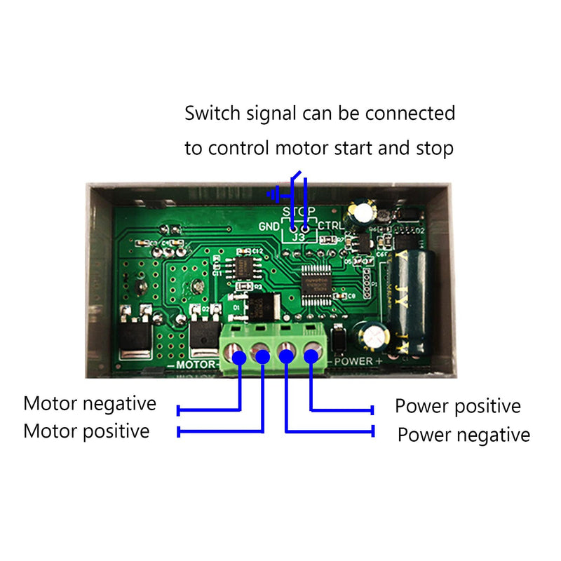 [Australia - AusPower] - DC 12V 24V 36V 48V 12A 500W PWM Motor Speed Controller, Mini Speed Control Switch, Speed Regulator with Stepless Variable Rotary Knob - for Electric Motor, Brush Motor, Car, Generator, Fan (DC 9-60V) 500W 12A 