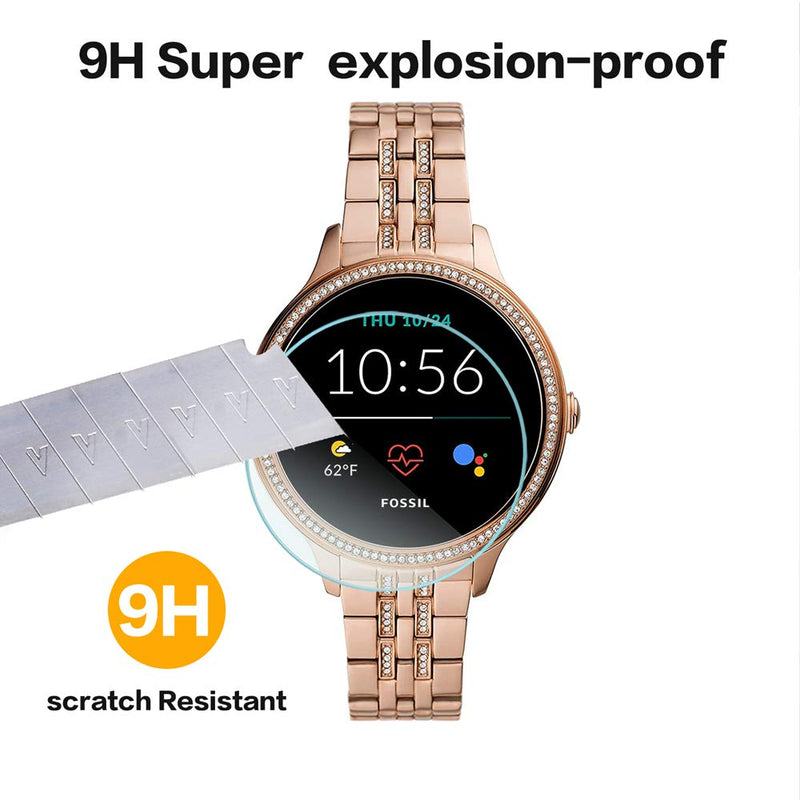 [Australia - AusPower] - GGOOIG 4-Pack for NEW Fossil Women's Gen 5E 42mm Screen Protector, 2.5D 9H Hardness Tempered Glass Screen Protector for Fossil Women's Gen 5E Smartwatch 