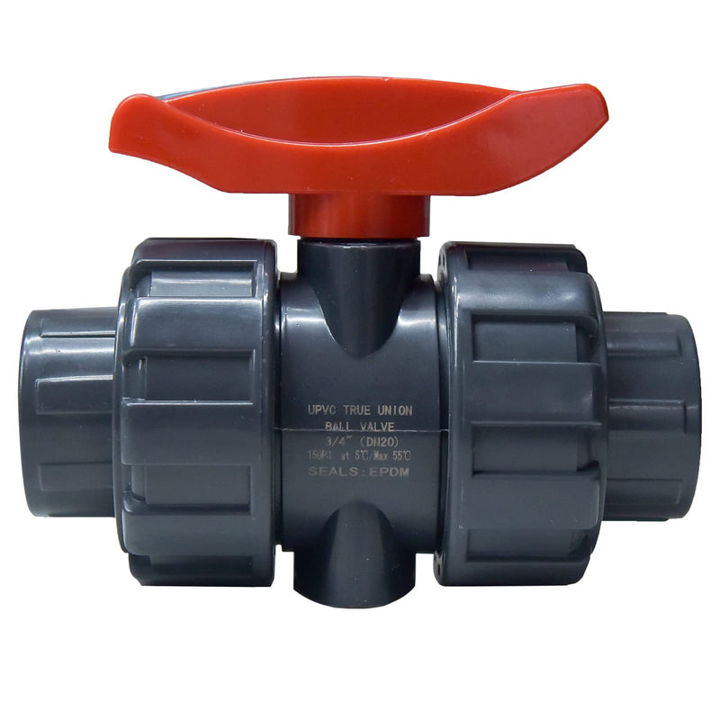 [Australia - AusPower] - FangKingNo 3/4In PVC Double True Union Ball Valve Socket (Slip) with Full Port ,PVC fittings Coupling Pipe connect for water supply and agricultrue water system ASTM F1970 EPDM O-Rings (3/4“) 3/4“ 