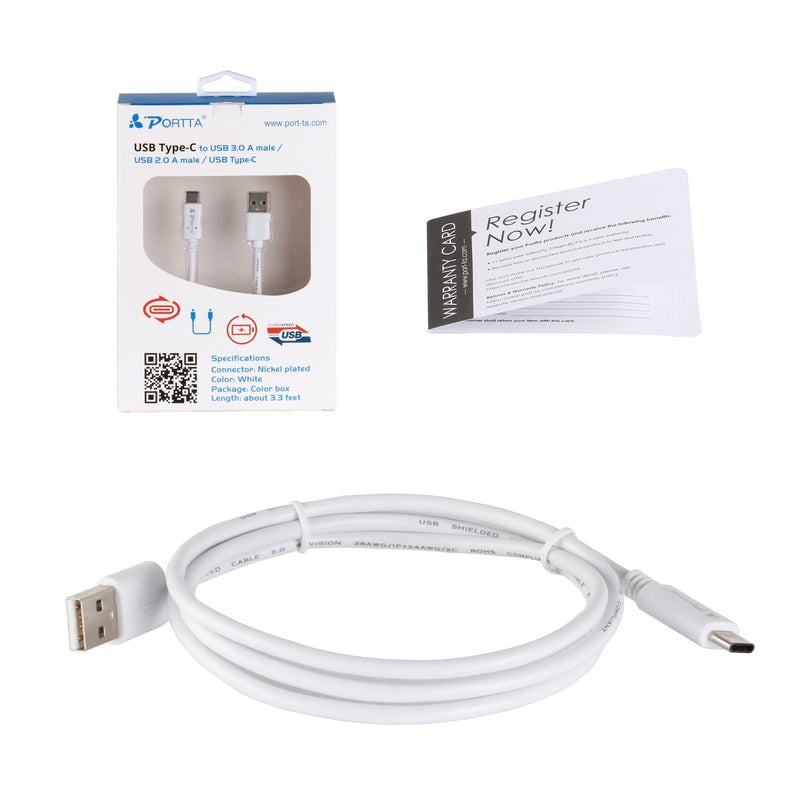 [Australia - AusPower] - Portta N2UTCAC Power Cable Micro USB 2.0 Type-C Durable Charging Support Android Smartphones 
