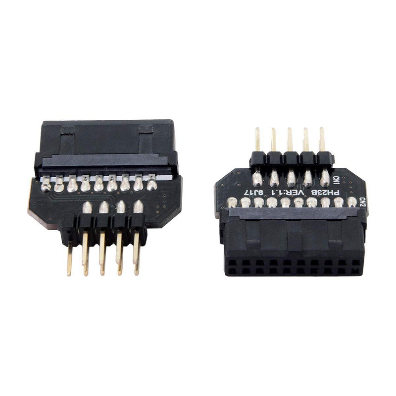 [Australia - AusPower] - CY 1set USB 2.0 9Pin Housing Reversible to Motherboard USB 3.0 20pin Header Female Adapter 
