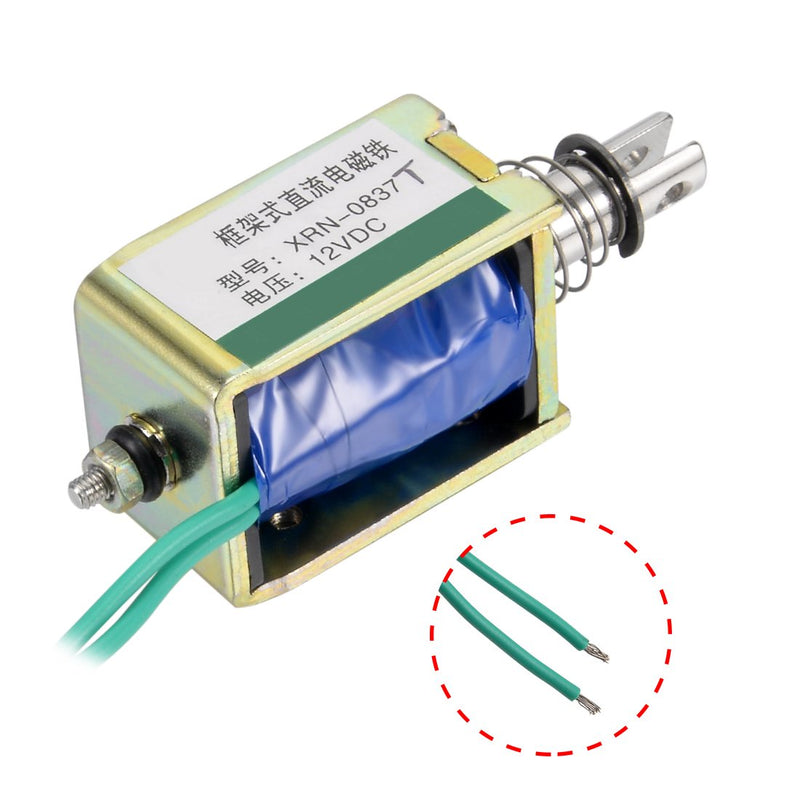 [Australia - AusPower] - uxcell DC 12V 15N 10mm Stroke Push Pull Type Open Frame Solenoid Electromagnet XRN-0837T 