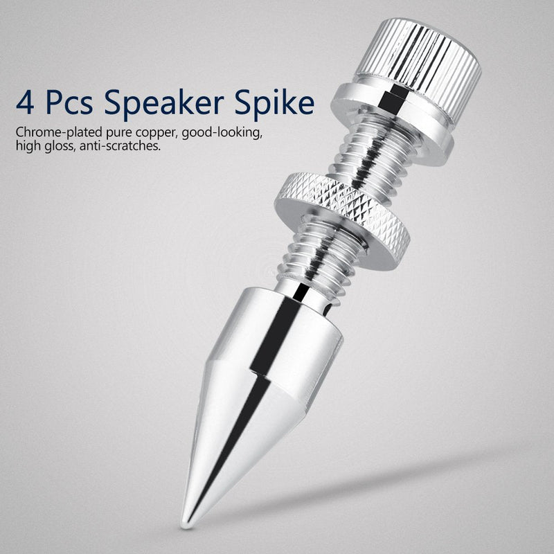 [Australia - AusPower] - 4 Pcs Speaker Spike Isolation Spikes Stand Foot HiFi Speaker Shockproof Cone Base Pads for Speaker Frame, Amplifier, CD DVD Player 