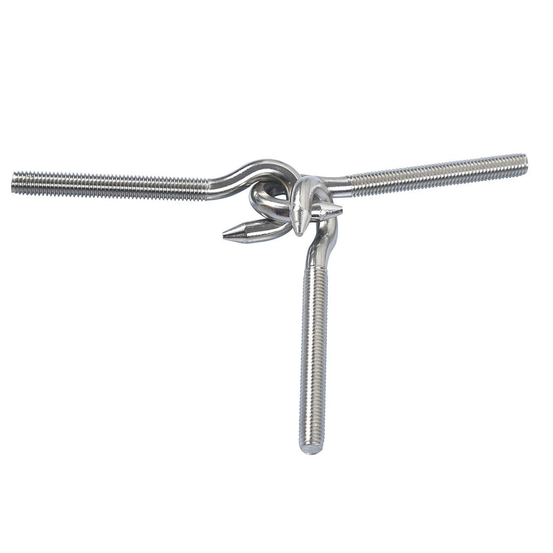 [Australia - AusPower] - M4 Hook Bolt 304 Stainless Steel Ring Screw High Hardness Steel Hook Bolt Hanging Item Screw Hook 10PCS M4 