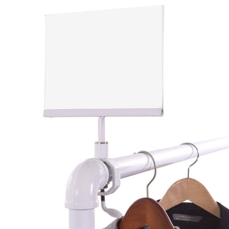 [Australia - AusPower] - Grey Universal Clamp On 5.5" x 7" Acrylic Frame Sign Holder, Retail Rack Card Display, 10" H, 1 Unit Gray 
