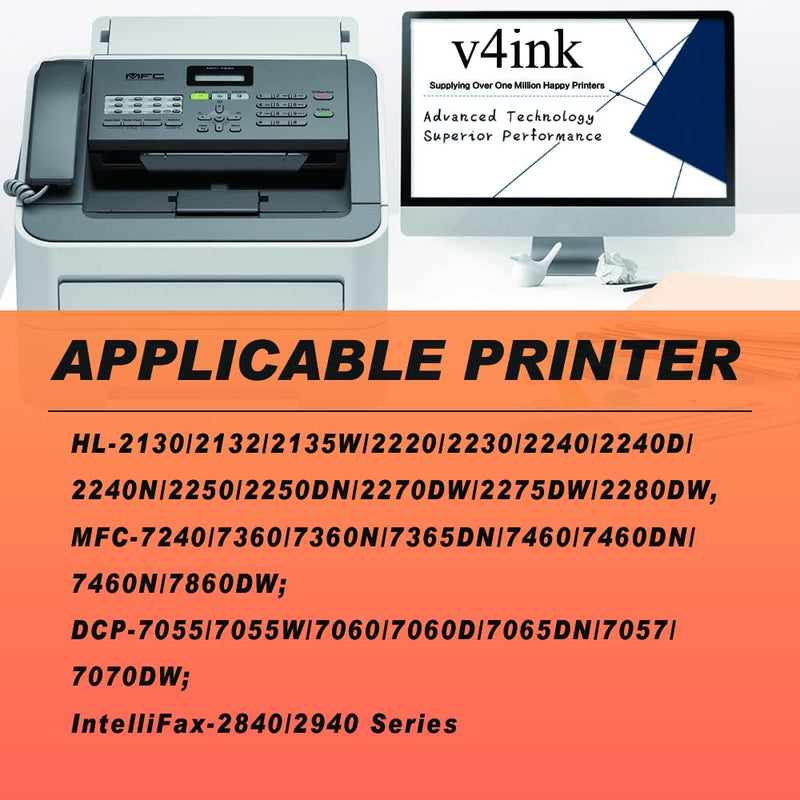 [Australia - AusPower] - v4ink Compatible Drum Unit Replacement for Brother DR420 to use for HL-2240 HL-2240D HL-2270DW HL-2280DW MFC-7360N MFC-7460DN MFC-7860DW Brother IntelliFax-2840 2940 DCP-7060D DCP-7065DN Printer 
