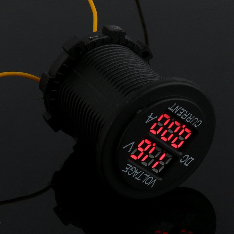 [Australia - AusPower] - Voltmeter Ammeter, Car Motorcycle DC 12-24V Dual LED Digital Voltmeter Ammeter Amp Volt Meter Gauge 