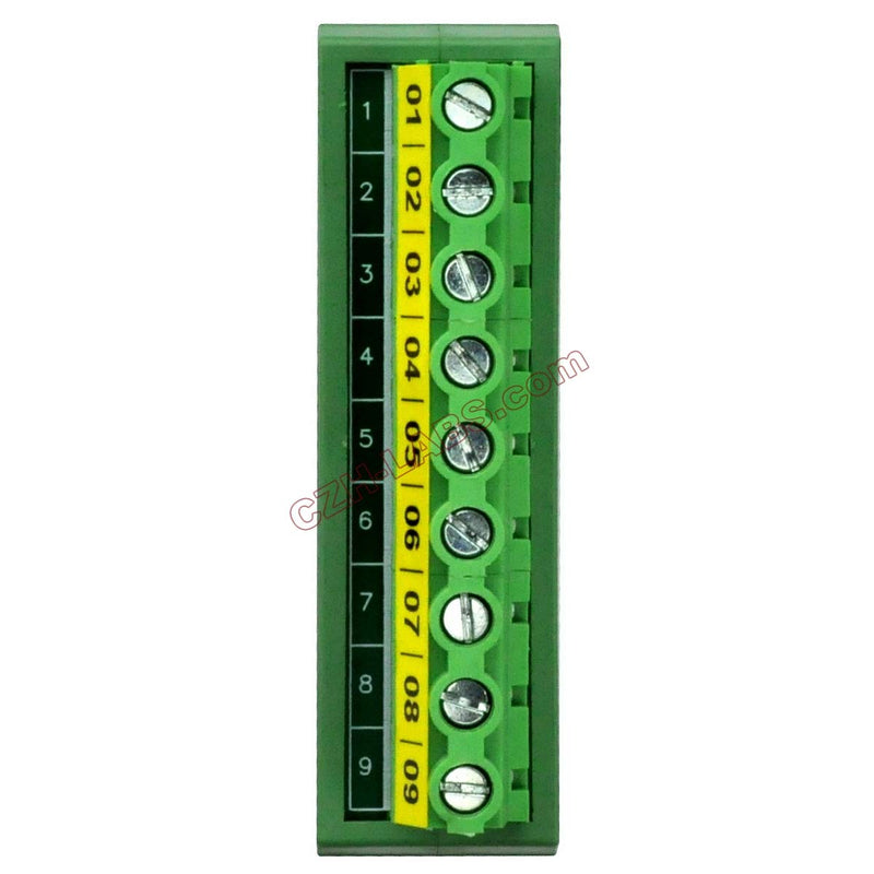 [Australia - AusPower] - Electronics-Salon Slim DIN Rail Mount 30A/300V 1x9 Position Screw Terminal Block Distribution Module. 