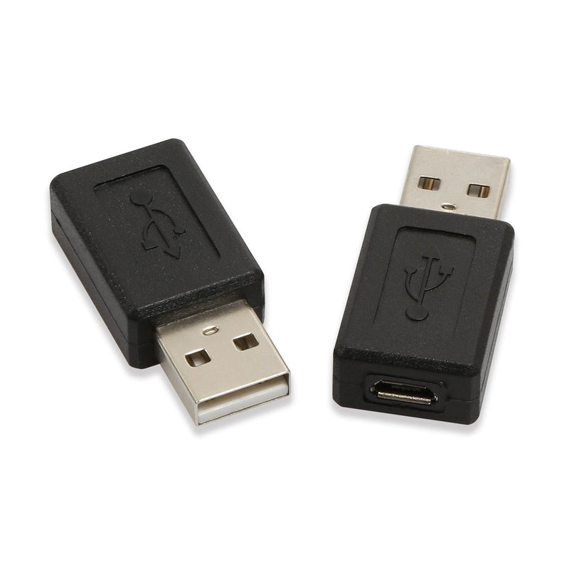 [Australia - AusPower] - Electop 2 Pack USB 2.0 A Male to USB Micro Female Adapter Converter 