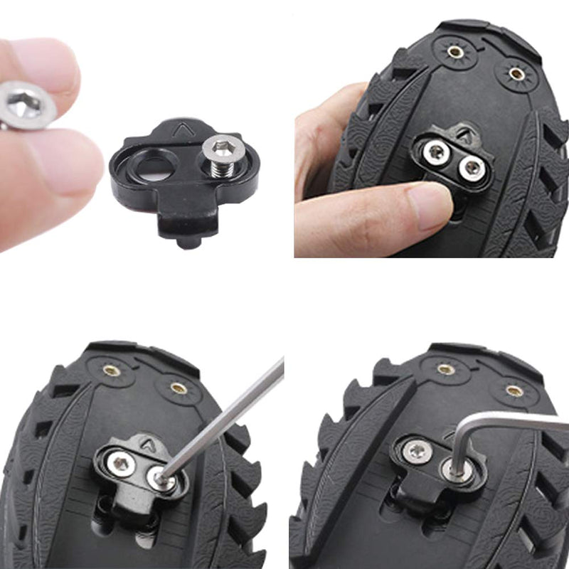 [Australia - AusPower] - HEPINGJIANGENBO SP-108 MTB Bike Pedal Cleats Compatible with Shimano SPD SM-SH51 2 Sets Cleats 