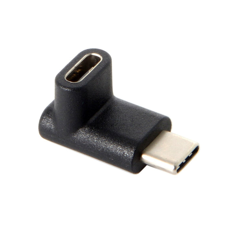 [Australia - AusPower] - Cablecc 90 Degree Up or Down Angled Reversible USB 3.1 Type-C Male to Female Extension Adapter for Laptop & Phone 