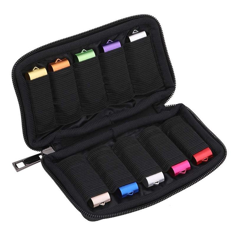 [Australia - AusPower] - USB Flash Drive Case - Vellgo Soft Material Thumb Drive Holder case, USB Drive Holder Organizer, Portable Electronic Accessories Bag for USB Memory Stick with 10 Slots 