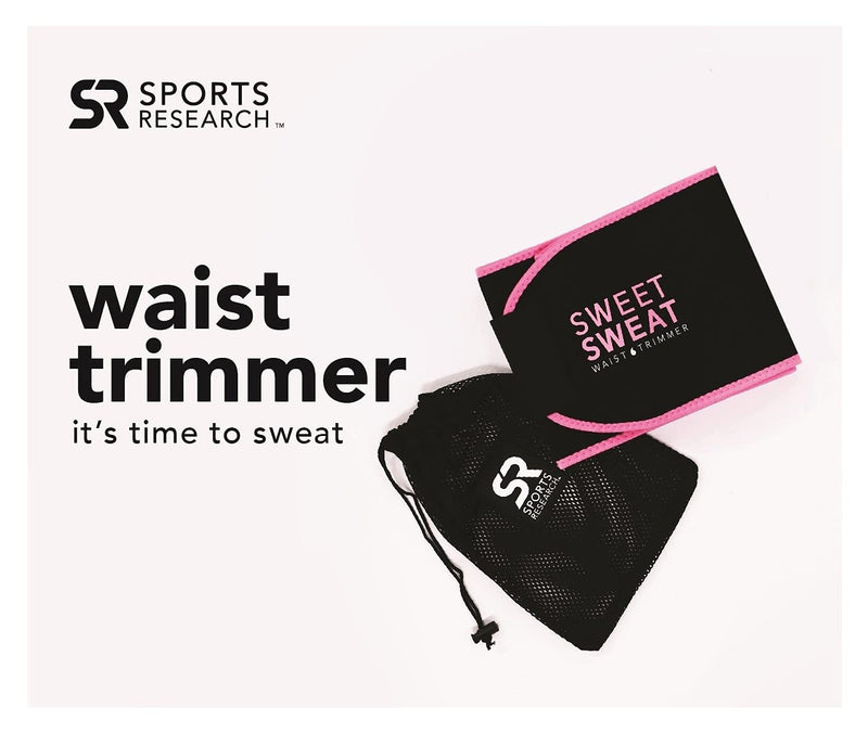 [Australia - AusPower] - Sweet Sweat Waist Trimmer - Premium Waist Trainer Belt for Women & Men Small Pink 