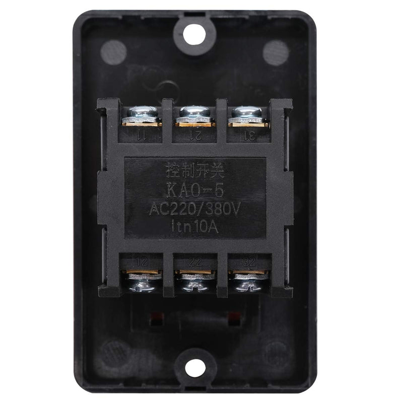 [Australia - AusPower] - mxuteuk Waterproof Push Button Switch Motor On Off Switch Start Stop Switch Self Lock Mechanical Equipment Control Station 10A AC 220V/380V KAO-10KH 3 Phase On/Off Switch with Box 