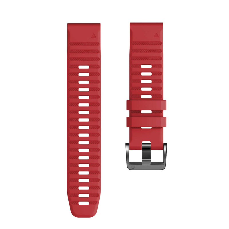 [Australia - AusPower] - ANCOOL Compatible with Fenix 6X/7X Band 26mm Easy-fit Soft Silicone Watch Band Replacement for Fenix 5X/Fenix 5X Plus/Fenix 3/Fenix 6X Pro/Descent Descent MK2i Smartwatches (Red) Red 