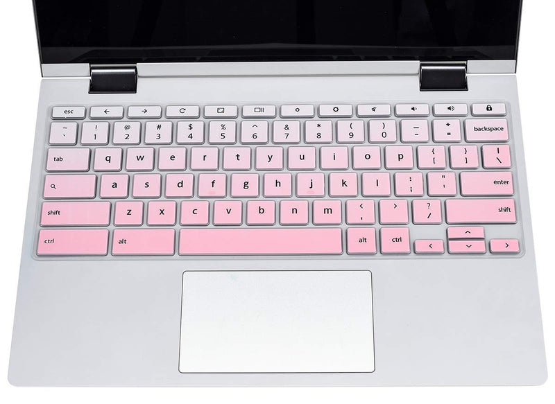 [Australia - AusPower] - Keyboard Cover Skin for Lenovo Chromebook C330 C340 2-in-1 11.6 / Lenovo 100E 300E 500E Chromebook 11.6 / Lenovo Chromebook N20 N21 N22 N23 11.6 / Lenovo Flex 11 Chromebook 11.6" Skin, Ombre Pink 