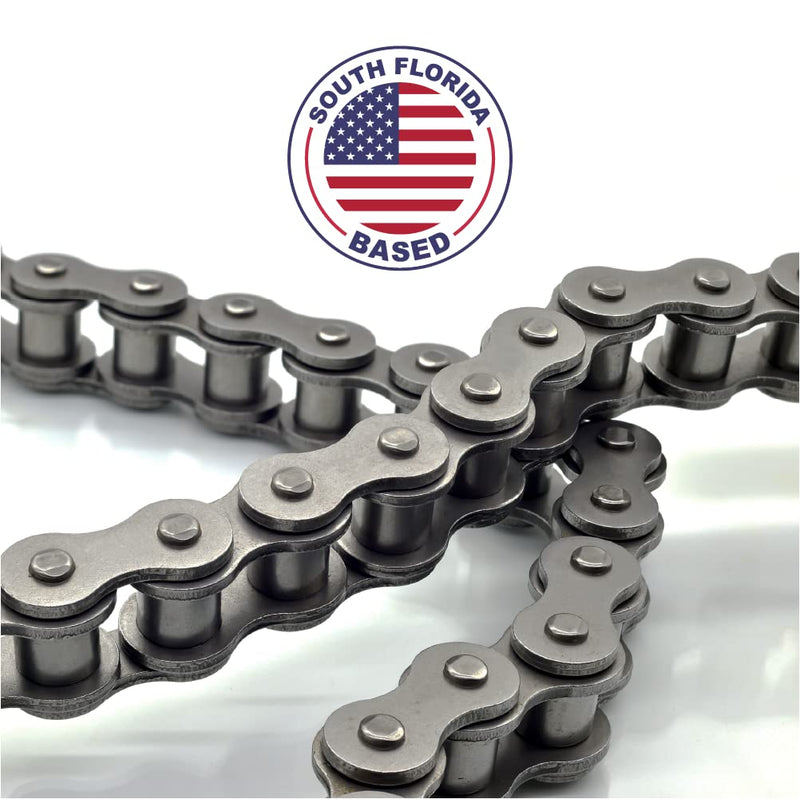 [Australia - AusPower] - PGN #25 Roller Chain - 10 Feet + 2 Free Connecting Links - Carbon Steel Chains for Bycicles, Mini Bikes, Motorcycles, Go-Karts, Home and Industrial Machinery - 479 Links 